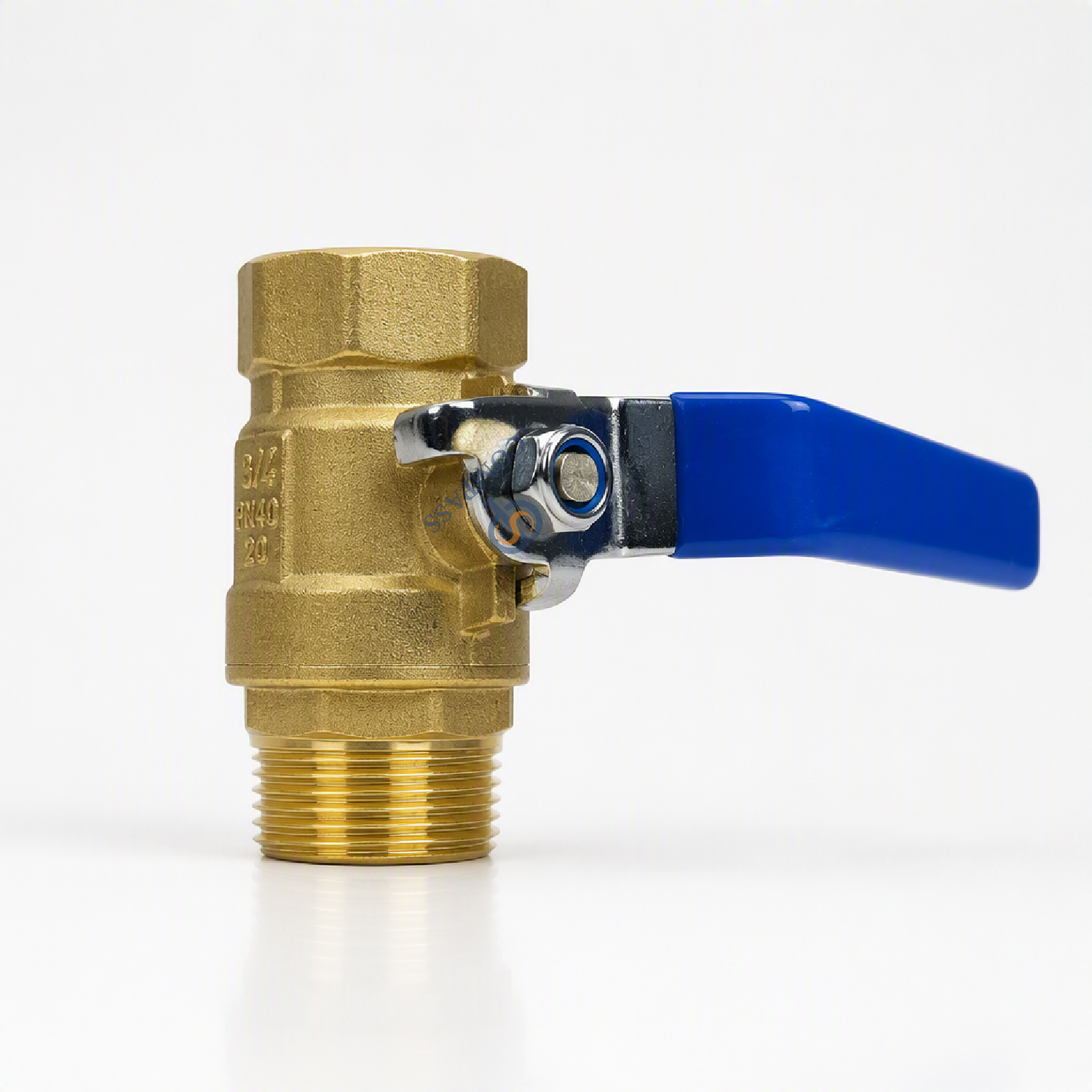 Hot Selling 1-1/4" BSPP Thread Brass Material High Quality Manual Power Female-Male Thread Brass Ball Valve with PTFE Gasket