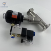 TRI-CLAMP PNEUMATIC PLASTIC HEAD ANGLE SEAT VALVE WITH SOLENOID VALVE