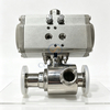 Price 25.4MM Sanitary Stainless Steel SS304 Food Grade SMS 1Inch AT052D Pneumatic Actuator Straight Clamp Ball Valve with Jacket
