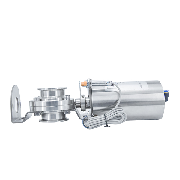 2Inch 50.8MM Sanitary Hygienic Stainless Steel Food Grade SS304 Pneumatic Clamp Butterfly Valve with Proximity Switch 