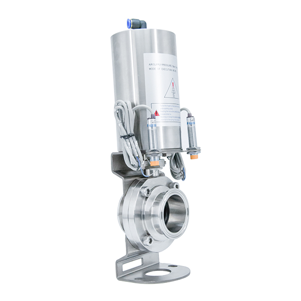 2Inch 50.8MM Sanitary Hygienic Stainless Steel Food Grade SS304 Pneumatic Clamp Butterfly Valve with Proximity Switch 