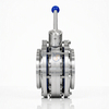 8Inch SS316L Three Pieces Sanitary Butterfly Valve with Silicone Gasket