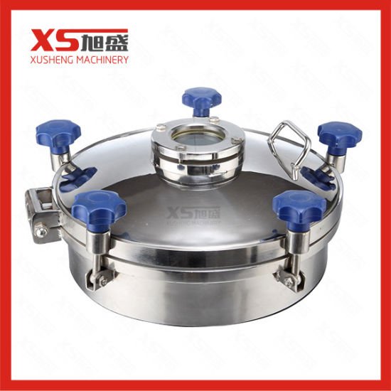 Sanitary Pressure Vessel Manhole Covers with Stainless Steel Handle