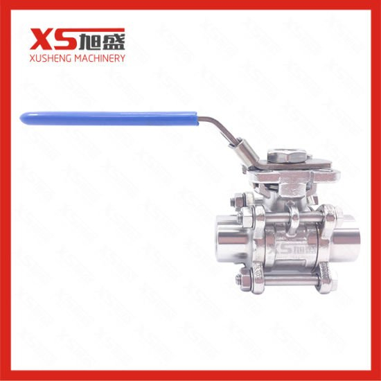 Stainless Steel AISI304 Sanitary Hygienic Female Thread Three-Piece Ball Valves