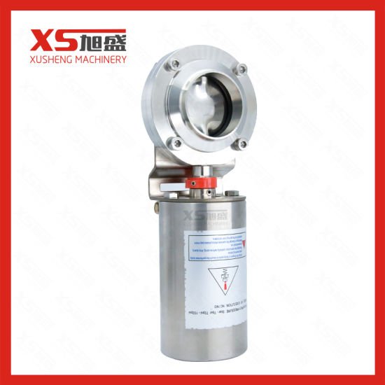 Stainless Steel Sanitary Hygienic Weld-Weld Pneumatic Butterfly Valves