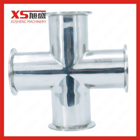 SS316L Stainles Steel Sanitary Clamping Four Cross