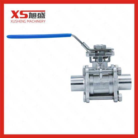 Stainless Steel Sanitary Welded Three Piece Ball Valve