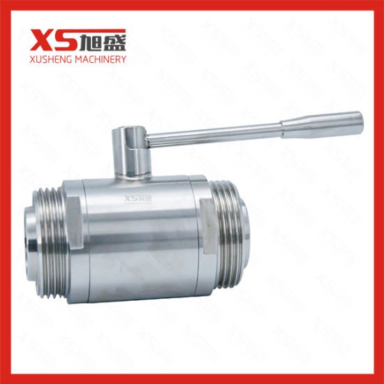 SS316L Sanitary Straight Male Thread Straight Ball Valve