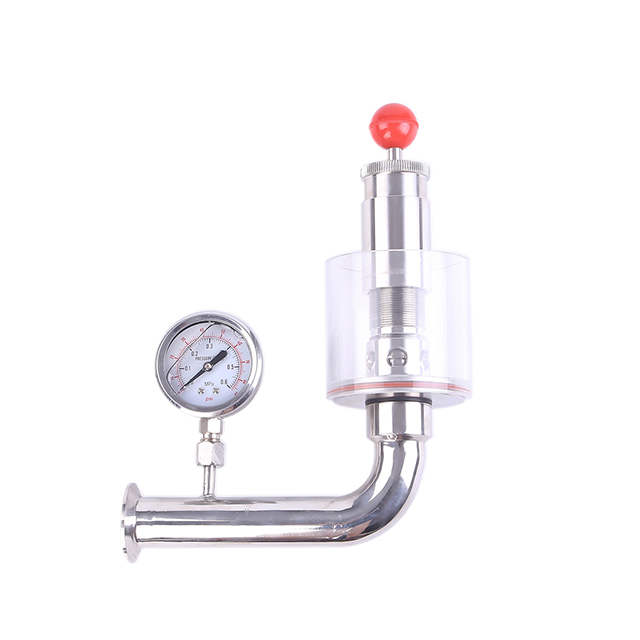 Food Grade L Type Dairy Pressure-Relief Valves with Tri-clamp Ends