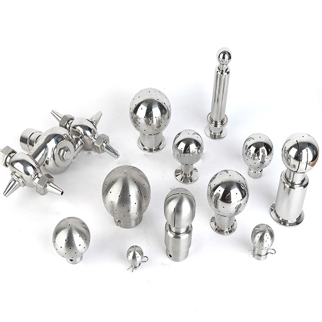 Sanitary Stainless Steel Bolted Rotary Round Spray Ball