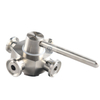 Stainless Steel SS304 SS316L Sanitary Forging Ferrule Ends Four Ways Plug Valves