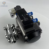SS316L SMS ACTUATOR THREE-PIECE FULL PORT THREAD BALL VALVE
