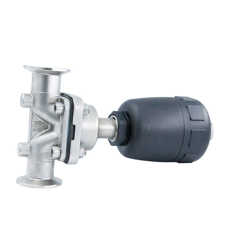 1/2Inch 12.7MM High Quality Sanitary Hygienic Stainless Steel SS316L Pneumatic SMS Clamp Straight Diaphragm Vavle with Small Plastic Pneumatic