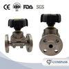 2Inch 50.8MM High Quality Sanitary Hygienic Stainless Steel SS316L Manual SMS Flanged End Straight Diaphragm Valve