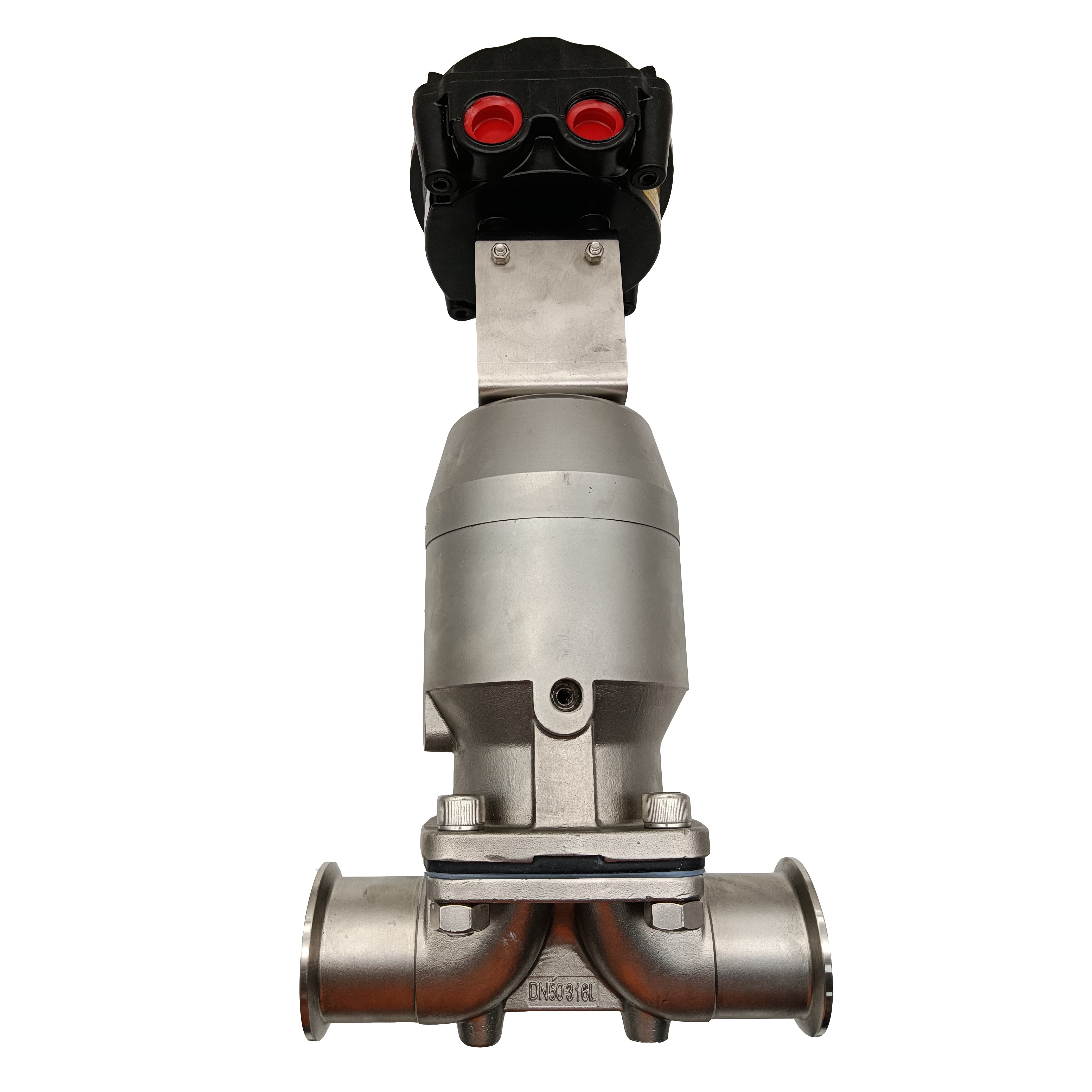 1Inch 25.4MM High Quality Sanitary Hygienic Stainless Steel SS316L Pneumatic SMS Clamp Straight Diaphragm Vavle With Limit Switch