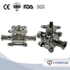 3/4 INCH STAINLESS STEEL MANUAL HIGH PLATFORM THREE-PIECE BALL VALVE WITHOUT HANDLE