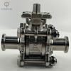 3/4 INCH STAINLESS STEEL MANUAL HIGH PLATFORM THREE-PIECE BALL VALVE WITHOUT HANDLE
