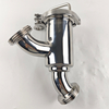 DN40-1mm Food Grade Sanitary Stainless 304/SS316L Sanitary Thread Non Retention Elbow-Type Filterss 