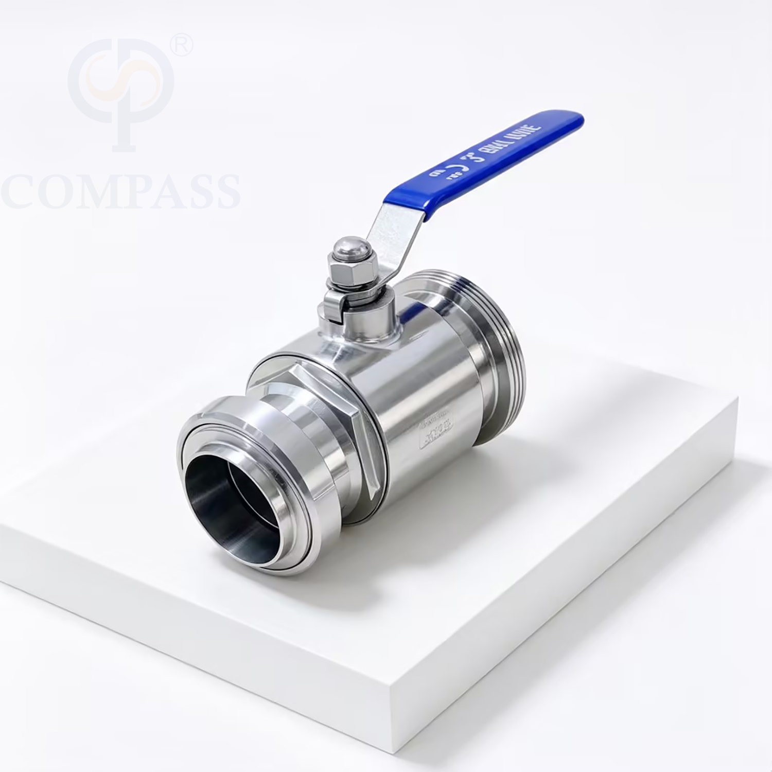 New Arrival Food Grade SS316L DN65 Sanitary Stainless Steel Medium Pressure DIN Manual Straight Union-male thread Ball Valve with PTFE