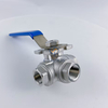 Industrial Grade T Port NPT Female Thread PN16 SS304 DN15 Ball Valve