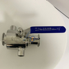 1Inch TC50.5MM Manual Clamp Ball Valve with Jacket and 12.7MM BSP Female Thread Port