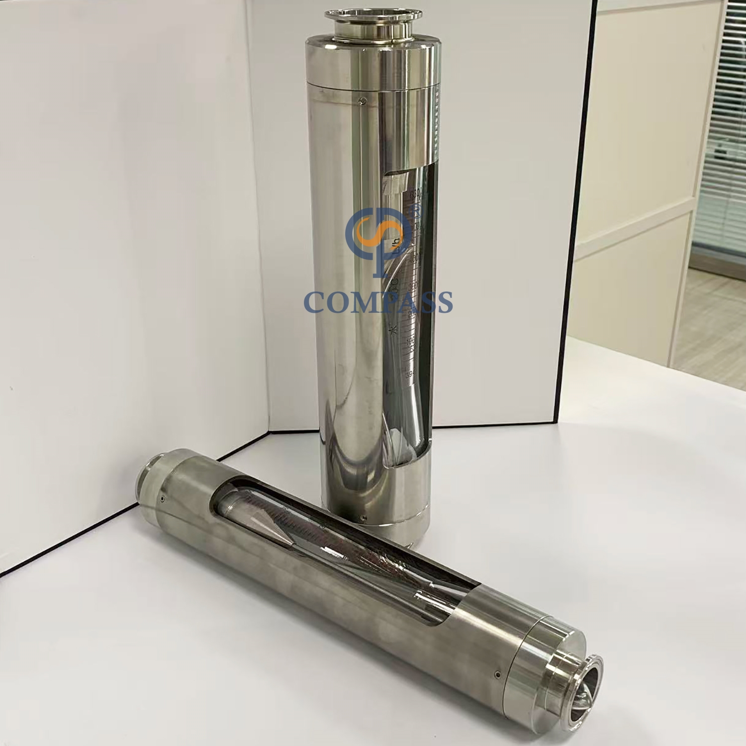 LZB-K30 SS304 Ferrule TC64MM 6000 Lph 2Inch Glass Rotor Flowmeter for Water