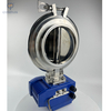 6" SS304 Sanitary Six Petal Power Tri Clamp Butterfly Valves with ON-OFF Electric Head