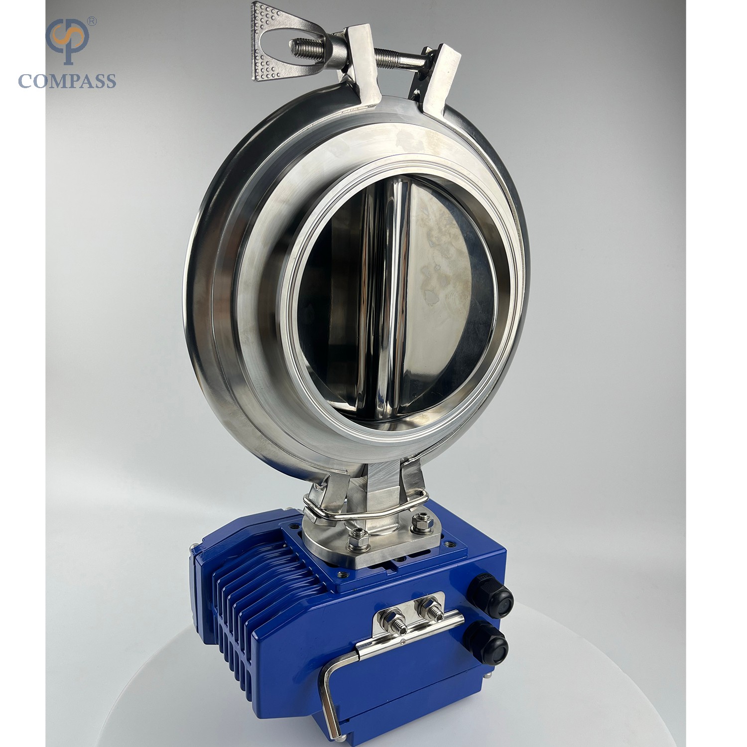6" SS304 Sanitary Six Petal Power Tri Clamp Butterfly Valves with ON-OFF Electric Head