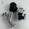 TRI-CLAMP PNEUMATIC PLASTIC HEAD ANGLE SEAT VALVE WITH SOLENOID VALVE