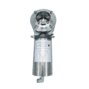 1/2Inch 12.7MM Sanitary Hygienic Stainless Steel Food Grade SS304 SMS Pneumatic 3-Piece Butterfly Valve 