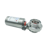 3/4inch 25.2mm Sanitary Hygienic Stainless Steel Food Grade SS304 Male Thread Straight Pneumatic Butterfly Valve 
