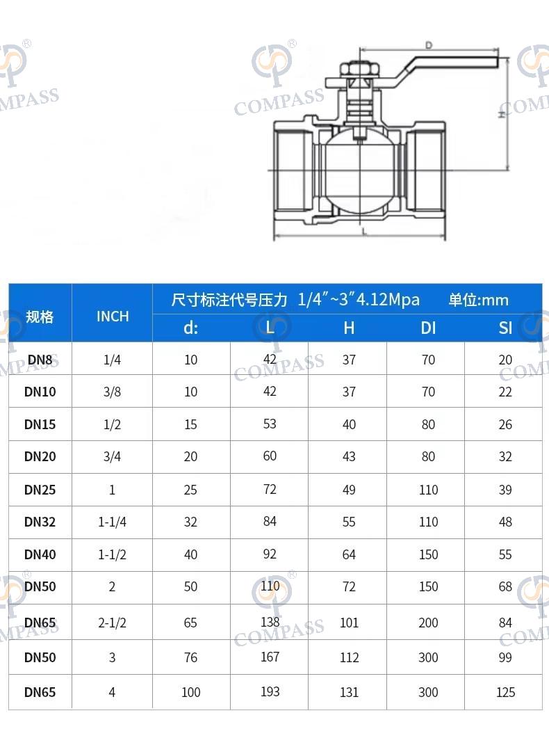 黄铜球阀图纸