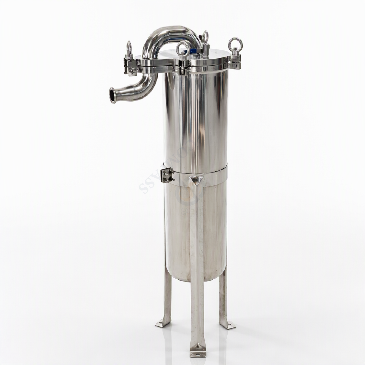 200um 4000L TC50.5MM SS304 Mirror Polished Top Entry Bag Filters for Hop Residues