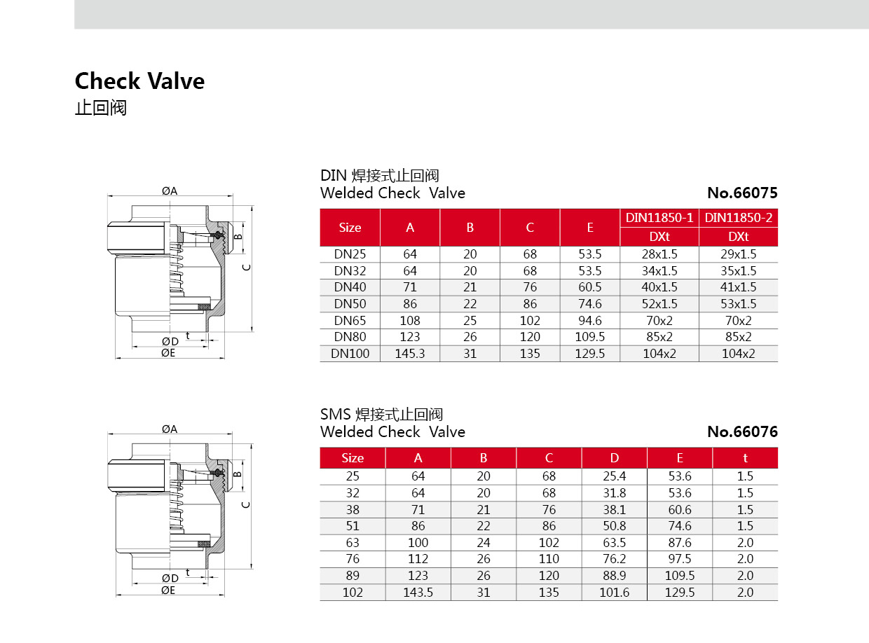 Sanitary Stainless Steel Check Valve