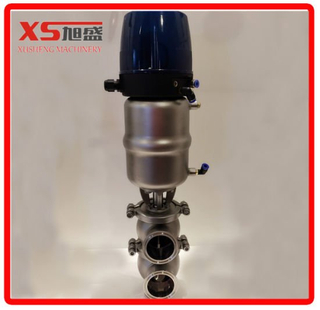 Stainless Steel Hygienic Flow Divert Valve with Control Head
