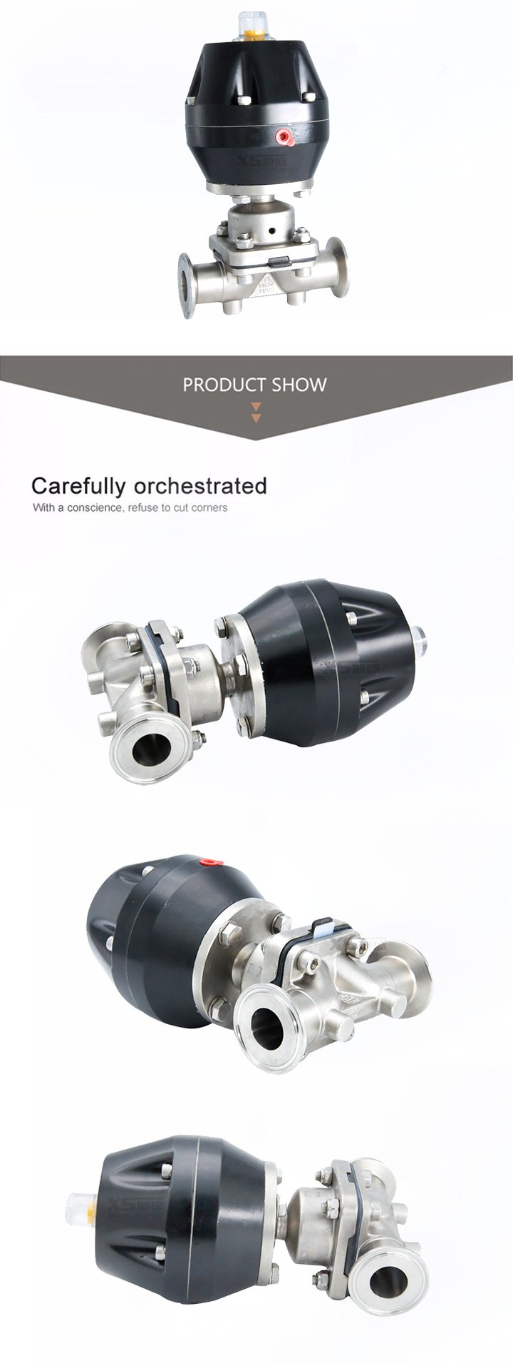 Stainless Steel SS316L Pneumatic Membrane Diaphragm Valves