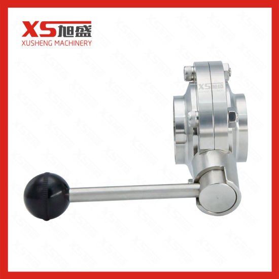 76.2MM SS316LStainless Steel Manual Welding Butterfly Valve with Multi-Position Handle