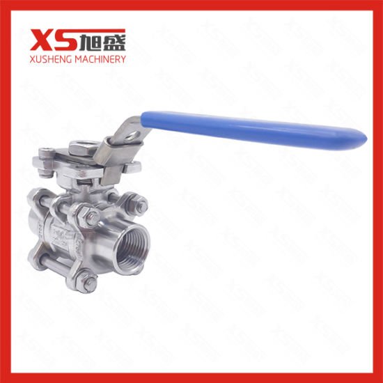 Stainless Steel AISI304 Sanitary Hygienic Female Thread Three-Piece Ball Valves