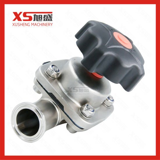 High Purity Manual Three Ways Diaphragm Valves with PTFE + EPDM