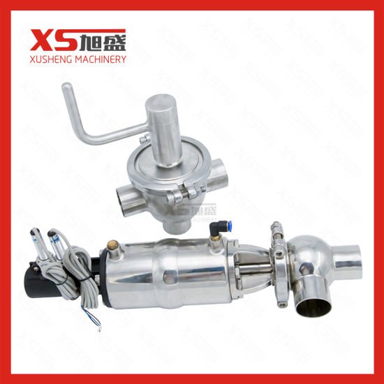 Sanitary Stainless Steel SS304 SS316L L Pneumatic Divert Flow Valve