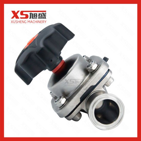 SS316L Manual Aseptic Direct-Way Diaphragm Valve with Casting Body