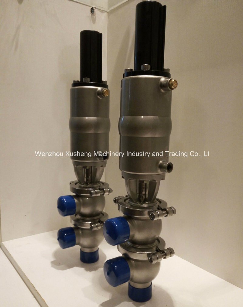 Sanitary Stainless Steel Ss304 Ss316l L Pneumatic Divert Flow Valve 6636