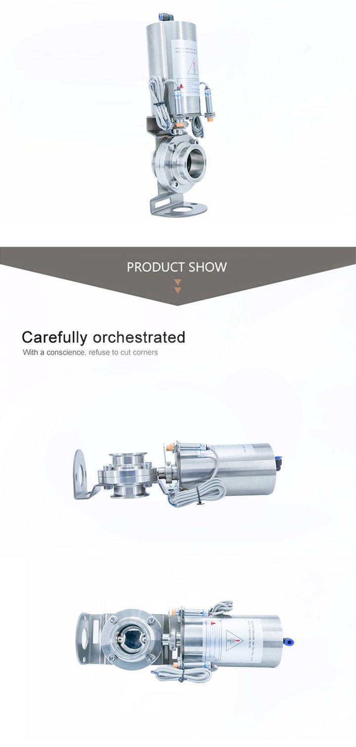 Stainless Steel Sanitary Air Actuated Butterfly Valves