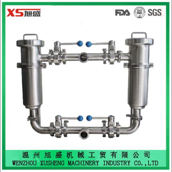 Stainless Steel Ss316L Sanitary Hygienic Duplex L Shape Filter