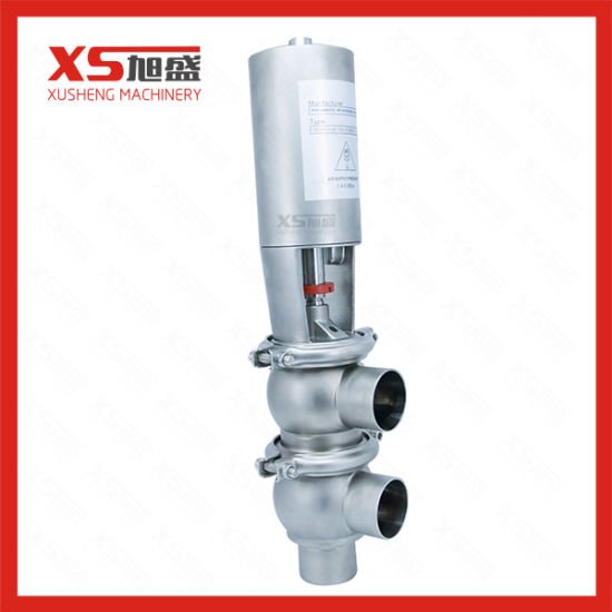 SS304 Sanitary Ferrule Type 3-Way Pneumatic Diversion Valve