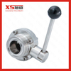 Sanitary Screw Thread Butterfly Valves with Stainless Steel Handles