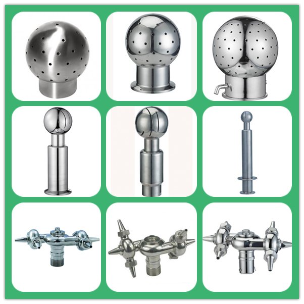 Stainless Steel Sanitary Rotary Threaded Cleaning Ball