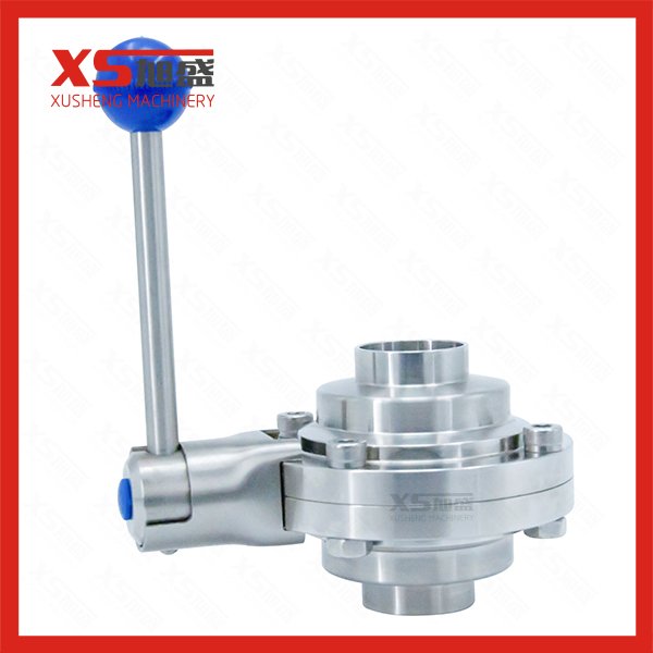 38.1mm Stainless Steel SS316L SMS Hygienic Sanitary Butterfly Valves