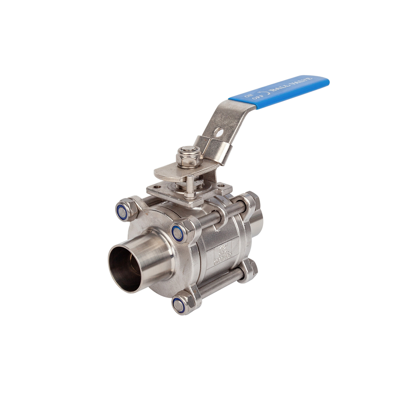 Food Grade Sanitary Hygienic Butt-weld 3PCS Ball Valves 