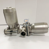 Three Way SS316L DN40 Pneumatic Diaphragm Valve with PTFE and EPDM Split Diaphragm